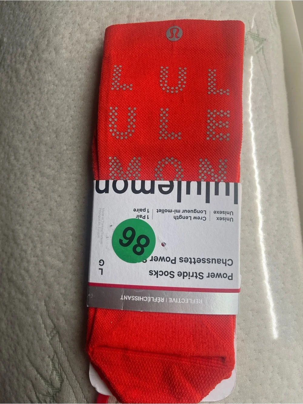 lululemon athletica Red Performance Crew Socks